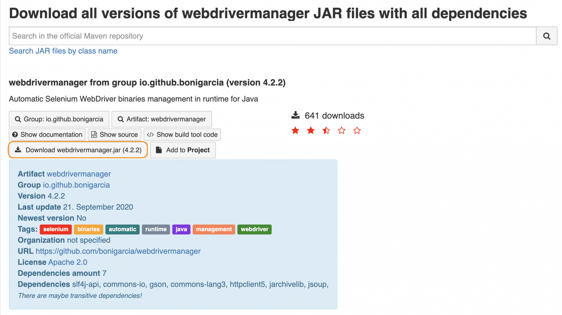 selenium-java-webdriver-webdrivermanager-web